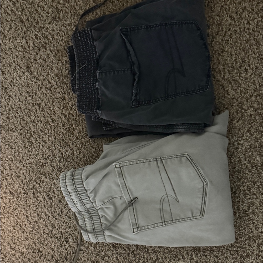 AMERICAN EAGEL: Casual Jogger Pants Set in light green and black